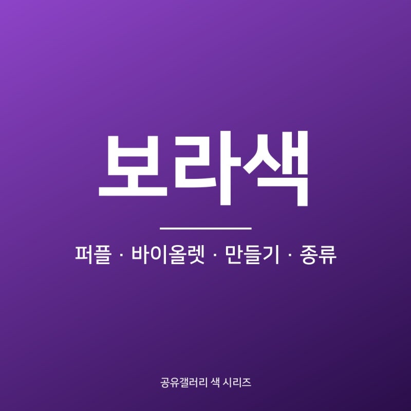 보라색 영어로 퍼플과 바이올렛 차이와 종류