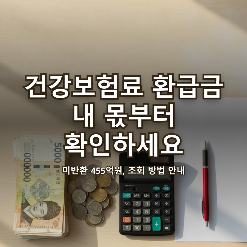건강보험료 환급금 "4조가 잘못 걷혔다고?" 미반환 455억·조회 방법