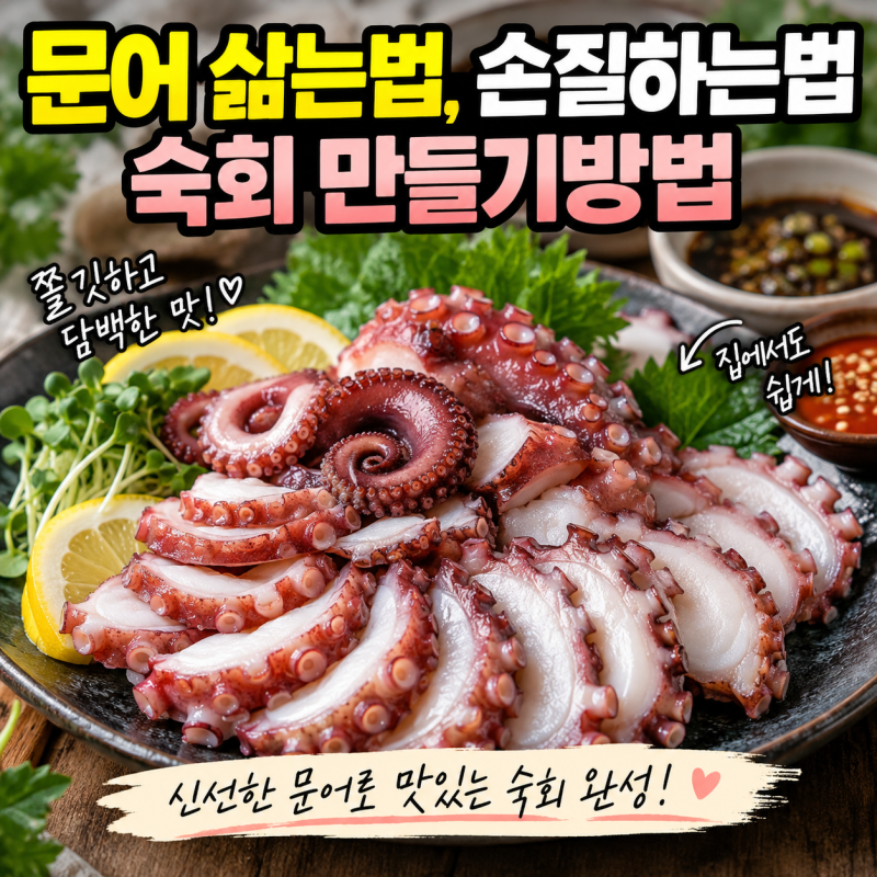 문어 삶는법, 손질하는법 숙회 만들기방법