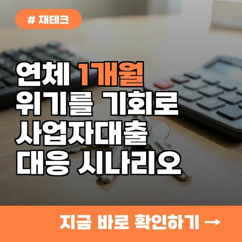 사업자대출 연체 후 1개월 안에 반드시 해야 할 5가지 대응책