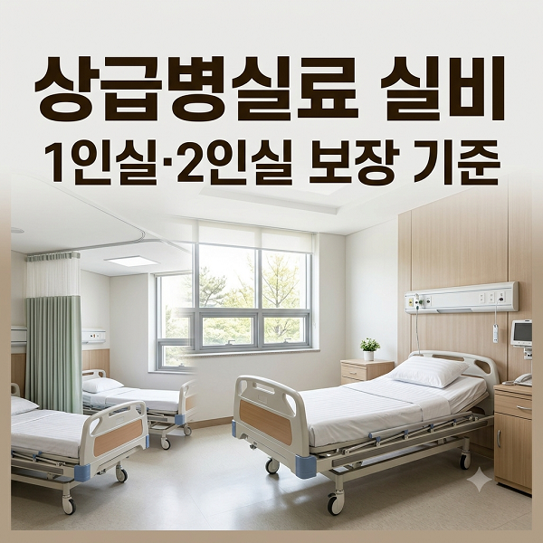 상급병실료 실비 보장 기준, 1인실·2인실 보험금 얼마나 나올까?