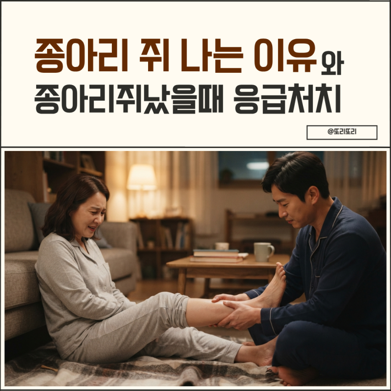종아리 쥐 나는 이유와 종아리쥐났을때 응급처치