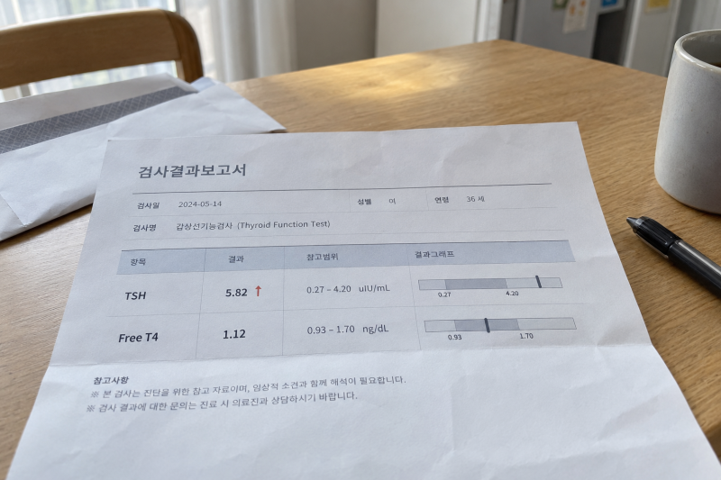 갑상선 수치 TSH가 높으면? Free T4와 함께 검사 결과 보는 법