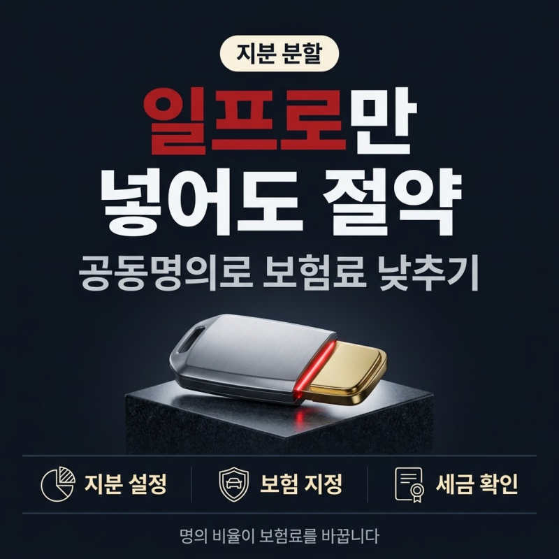 중고차지분분할 공동명의비율 정하는 법