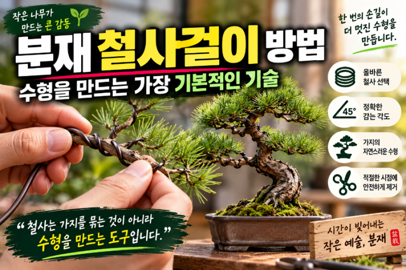 분재 철사걸이 방법