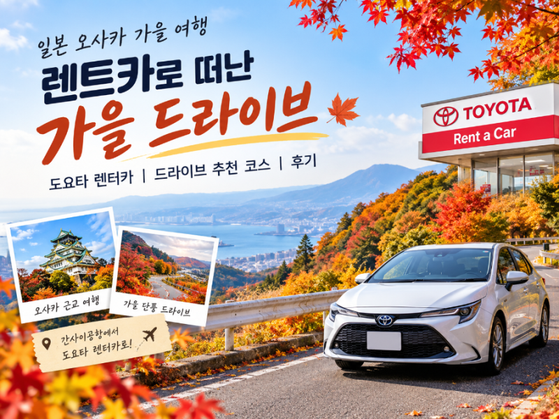 일본 오사카 가을 여행 렌트카 준비｜도요타 렌터카 타고 떠난 가을 드라이브