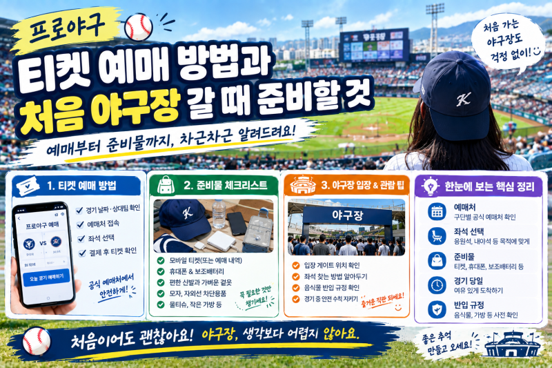 야구 티켓 예매부터 입장까지 가이드