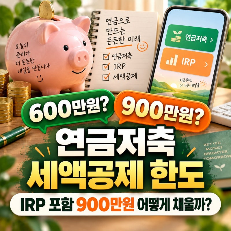 연금저축 세액공제 한도, IRP 포함 900만원 어떻게 채울까?