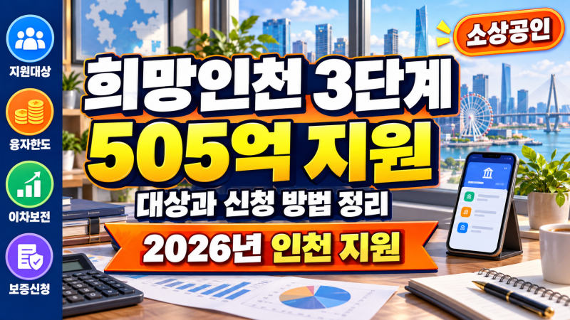 2026 인천 희망인천 경영안정자금 3단계 신청 방법