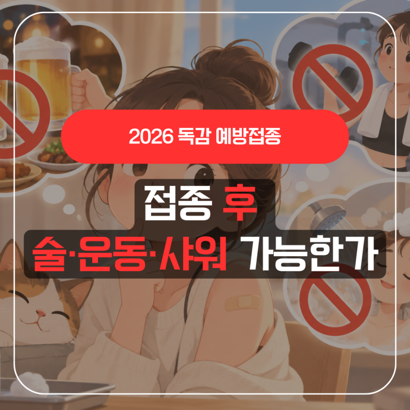 독감주사 맞고 술 마셔도 될까? 운동·샤워까지 접종 후 주의사항 총정리