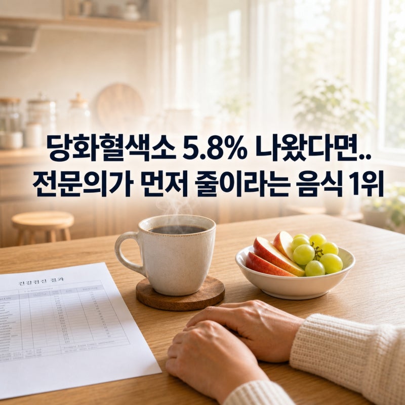 당화혈색소 5.8% 나왔다면.. 전문의가 먼저 줄이라는 음식 1위