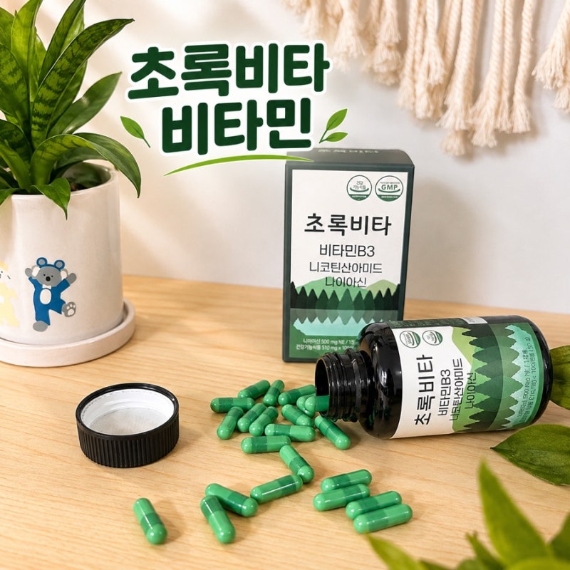 초록비타 비타민B3, 매일 간편하게 챙겨봤어요