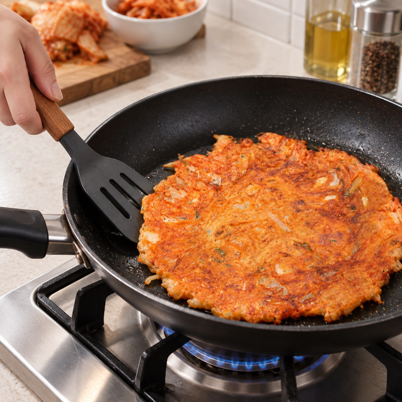 돼지고기 김치전 바삭하게 만드는 반죽 비율과 부치는 법 알려드릴게요