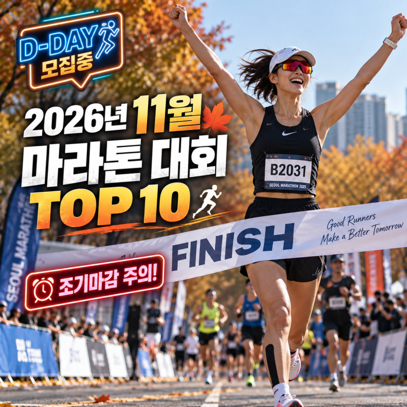 2026년 11월 마라톤 대회 TOP 10: 일정, 접수, 복장 가이드