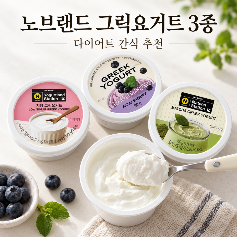 노브랜드 그릭요거트 3종 비교 후기 | 다이어트 간식으로 추천