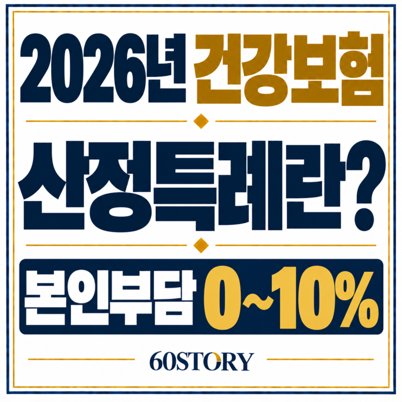 2026년 건강보험 본인일부부담금 산정특례란? : 대상질환·본인부담률·신청방법·적용기간