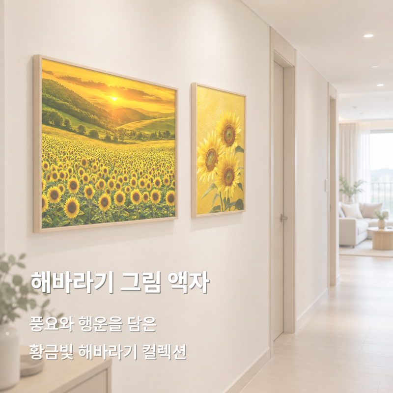 [소소꼬모] 해바라기 그림 액자 추천｜재물운·행운·좋은 기운을 담은 해바라기 그림 시리즈