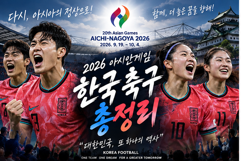 2026 아시안게임 한국 축구 일정 총정리｜남자·여자 대표팀 일정·결과·8강 대진