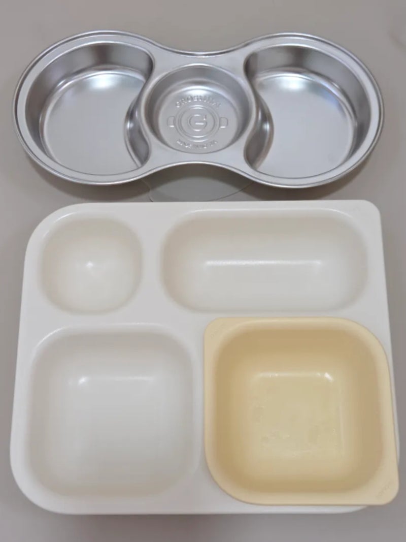 탁가온 식판 내돈내산, 그로미미 스텐식판과 26개월 아기 비교