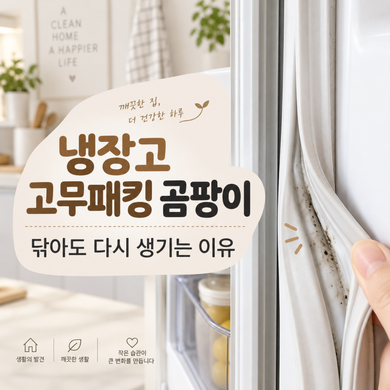 냉장고 고무패킹 곰팡이 닦아도 다시 생기는 이유