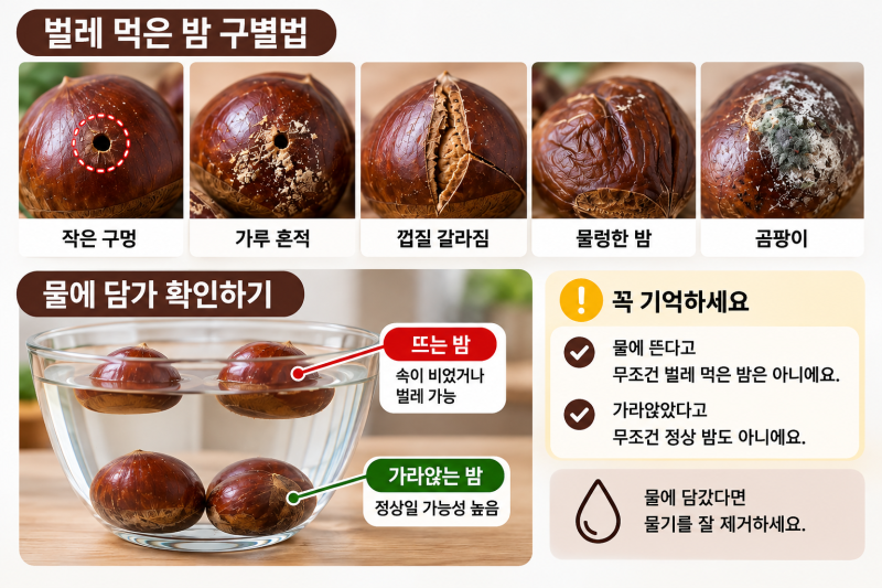 밤 보관법, 생밤·깐밤·삶은 밤 냉장 냉동 보관기간은?
