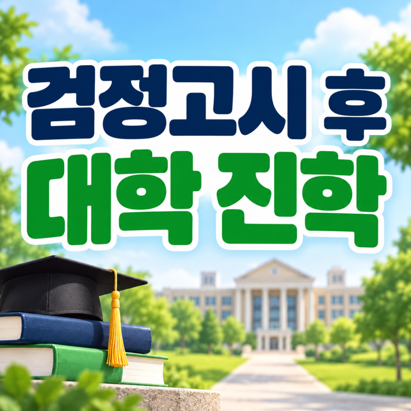 검정고시 후 대학 진학, 수능 말고 학점은행제 편입도 있습니다