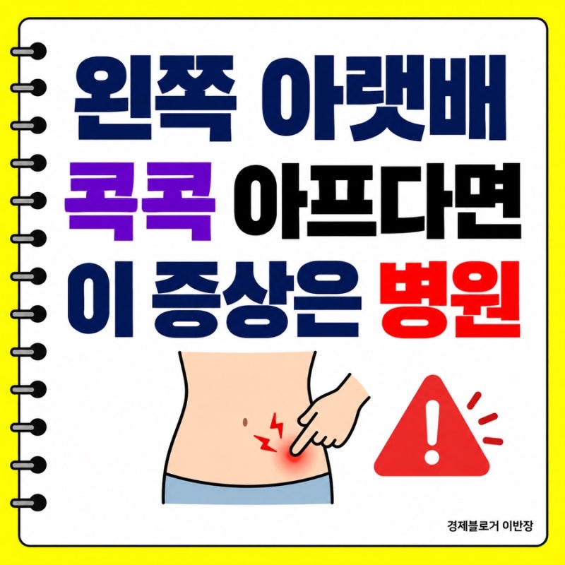 왼쪽 아랫배 통증 원인, 콕콕 아플 때 병원 가야 할까