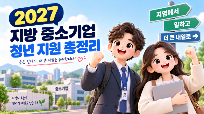 “지방 중소기업 취업하면 월 100만원?” 2027 청년 지원 혜택 총정리