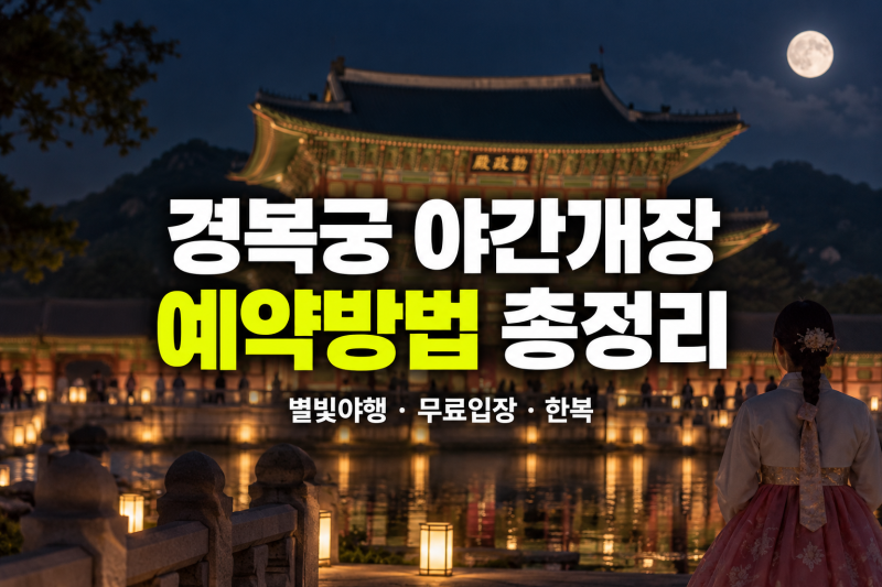 2026 경복궁 야간개장·별빛야행 예약 방법 총정리｜예매 시간·현장구매·무료입장·주차·한....