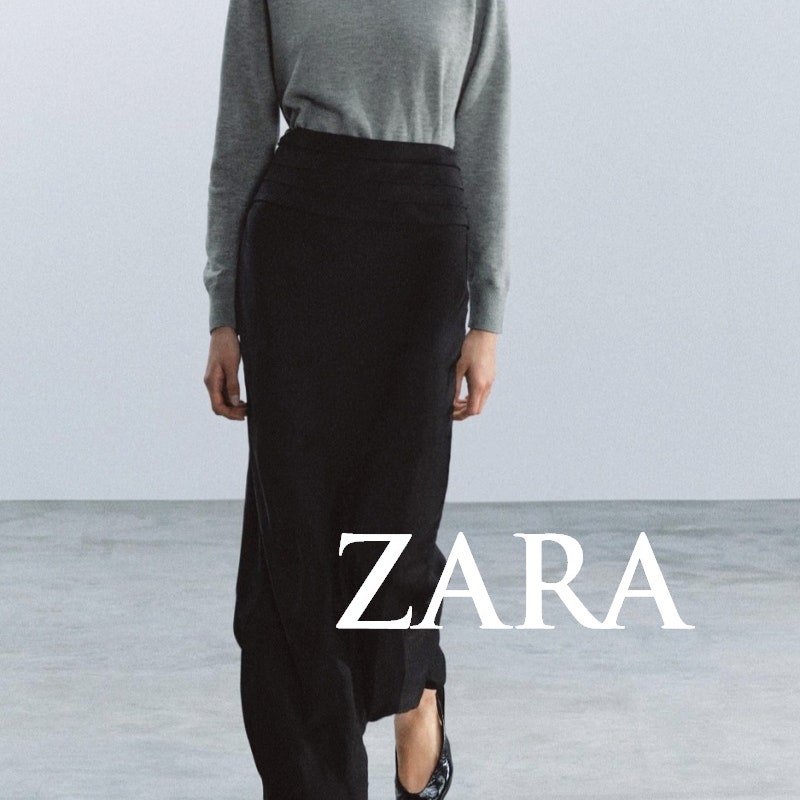 zara 가을에도 우아한 실루엣 자라룩 스커트 원피스 패션