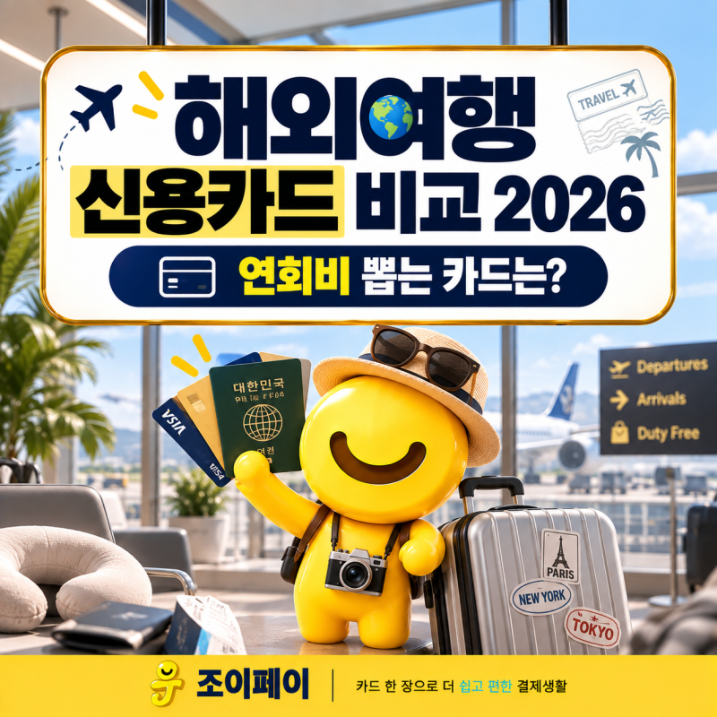 해외여행 신용카드 추천 비교 2026 — 연회비 뽑는 카드는? (아멕스 골드·삼성·트래블로그)