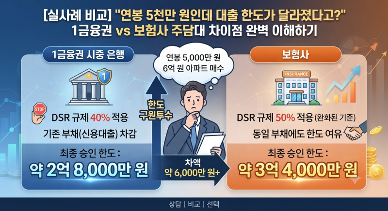 [금융 상식] 주택담보대출 총정리: 1금융권 vs 보험사 실사례비교