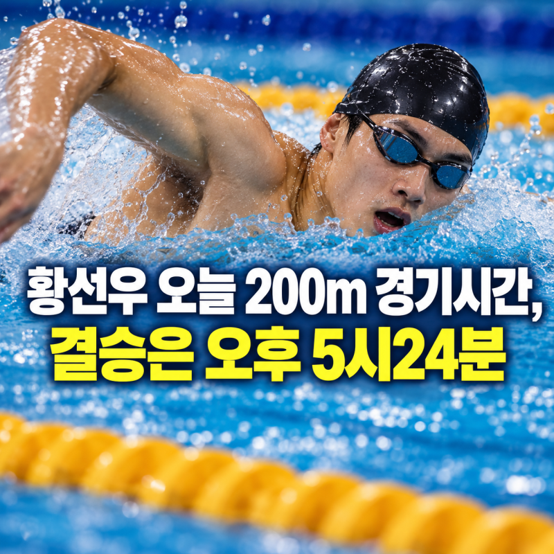 황선우 오늘 200m 경기시간, 결승은 오후 5시24분