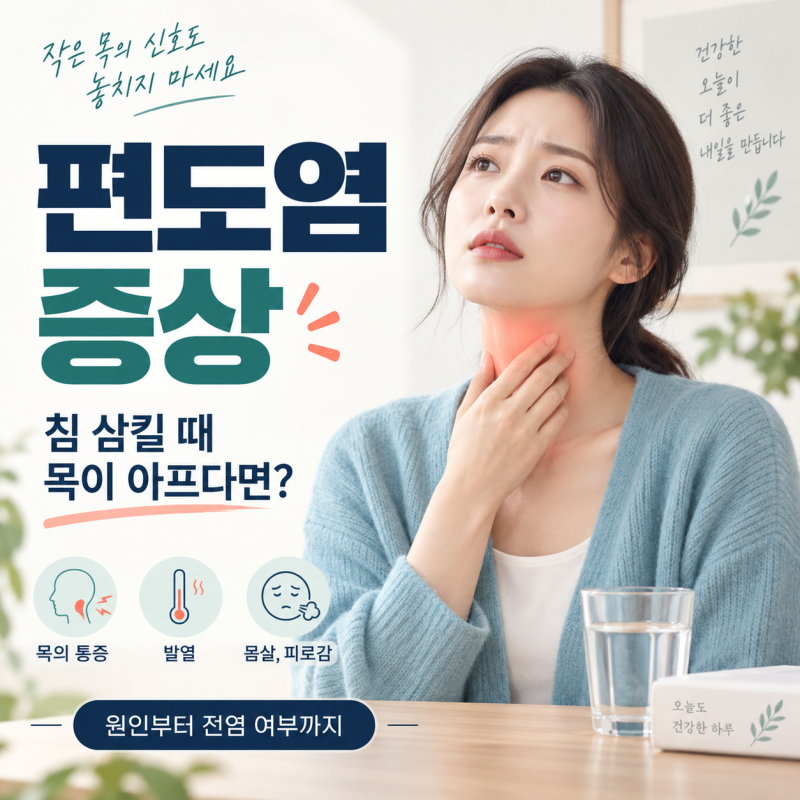 편도염 증상, 침 삼킬 때 목이 아프다면? 원인부터 전염 여부까지