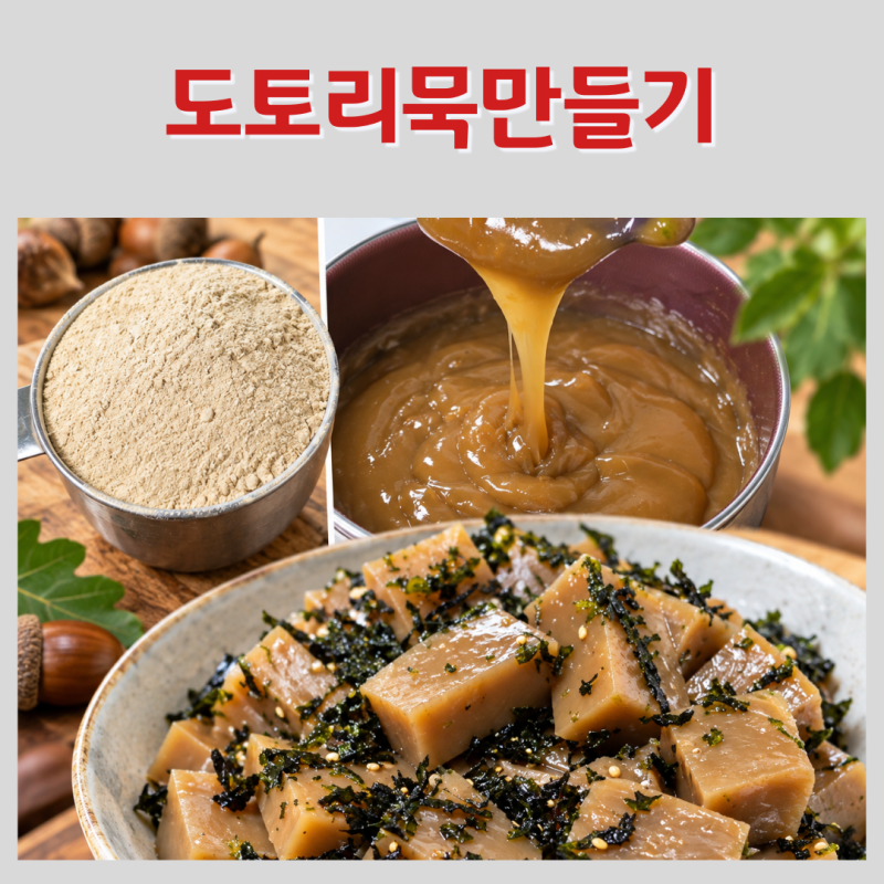 도토리묵 만들기 황금비율! 이것만 알면 쫀득한 도토리묵 만드는 법 보관법
