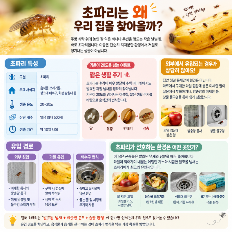 초파리는 왜 자꾸 나타날까? 집안 침입 경로와 과학적 퇴치법