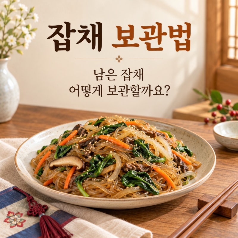 잡채 보관법, 남은 잡채 냉장 보관하고 맛있게 데우는 법