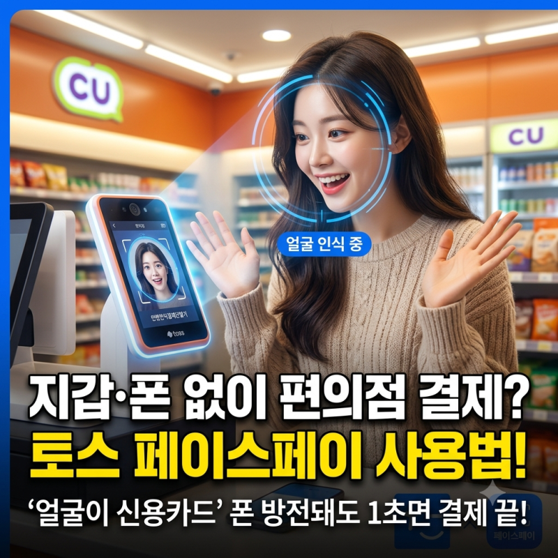 토스 페이스페이 사용법 및 결제 방법｜지갑·스마트폰 없이도 편의점에서 결제 가능?