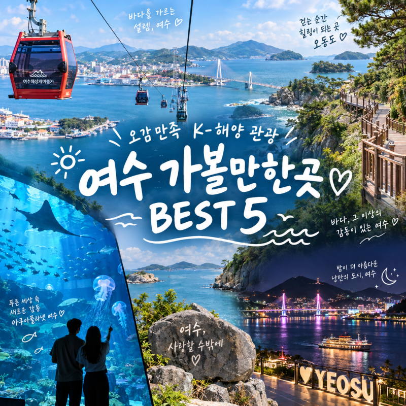 Top 5 Recommended Yeosu Attractions: A Five-Sense Satisfying K-Ocean Tour