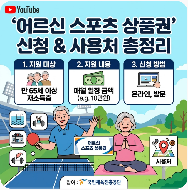 어르신 스포츠 상품권 신청방법과 지원 대상·사용처 알아보기