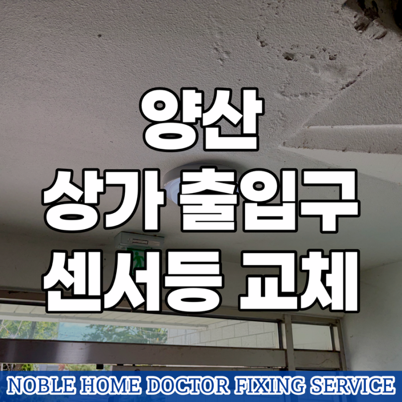 “밤에 깜깜해서 넘어질뻔...!” 양산 상가 출입구 센서등 교체, 계단 복도 조명이 중요한 이....