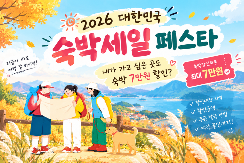 2026 대한민국 숙박세일 페스타, 내가 가고 싶은 곳도 숙박 7만원 할인?