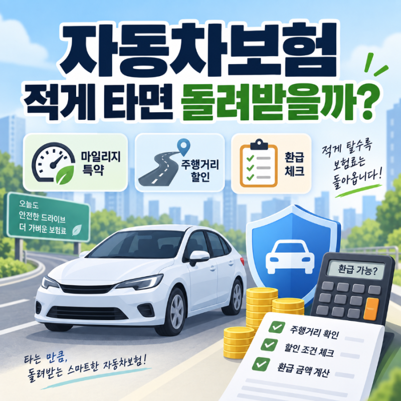 자동차보험, 적게 타면 돈 돌려받을까?