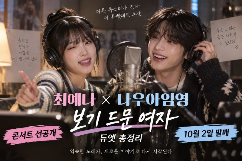 최예나 나우아임영 ‘보기 드문 여자’ 듀엣 총정리｜콘서트 선공개부터 10월 2일 발매까지
