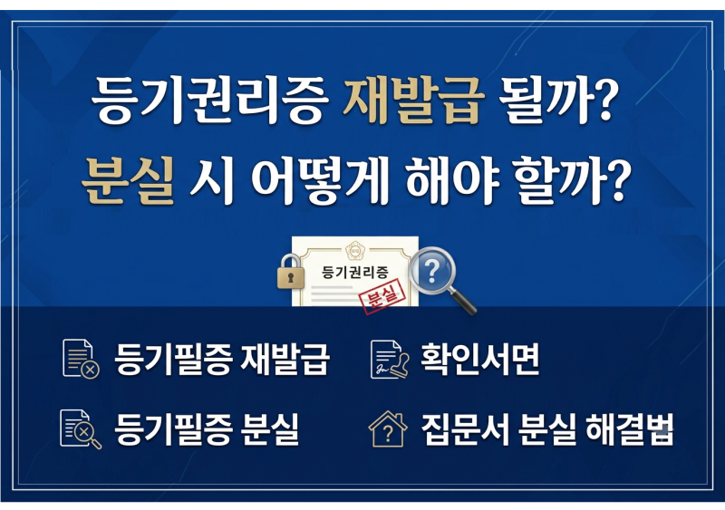 등기권리증 재발급, 집문서 분실시 어떻게 해야 할까? 매매 전 꼭 확인하세요