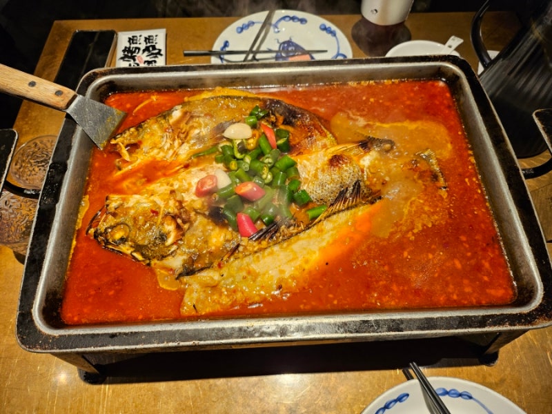 [중국 칭다오] 믹스몰(완샹청) 맛집 루위(炉鱼) & 와이포지아(外婆家) (위치, 영업시간, 메뉴 ....
