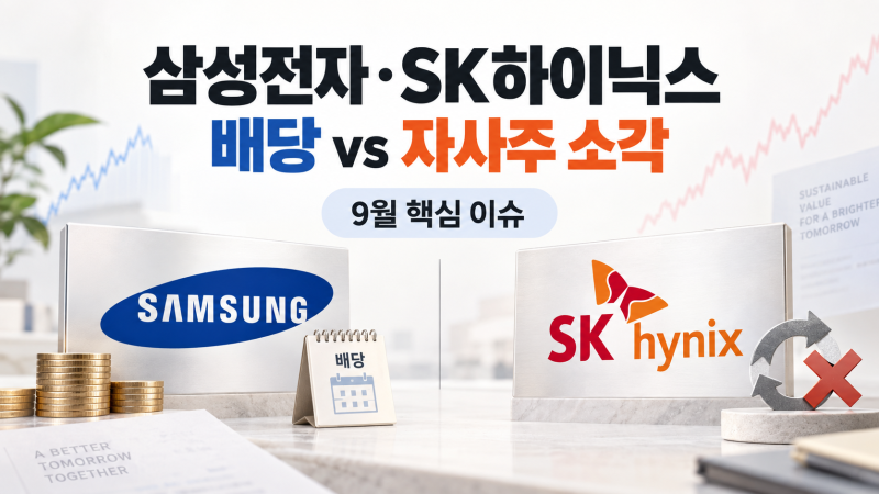 [투자] 삼성전자 배당금·특별배당 기대감, 9월 28일까지 사야 할까? SK하이닉스 주주환원 비교