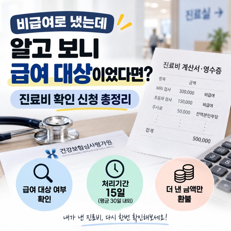 진료비 확인 신청 총정리｜비급여로 냈는데 알고 보니 급여 대상이었다면