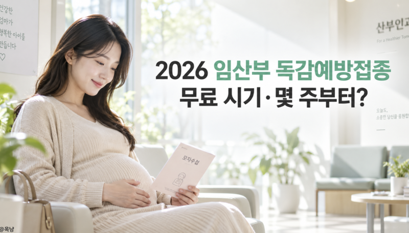 2026 임산부 독감예방접종 임신 초기도 가능할까?