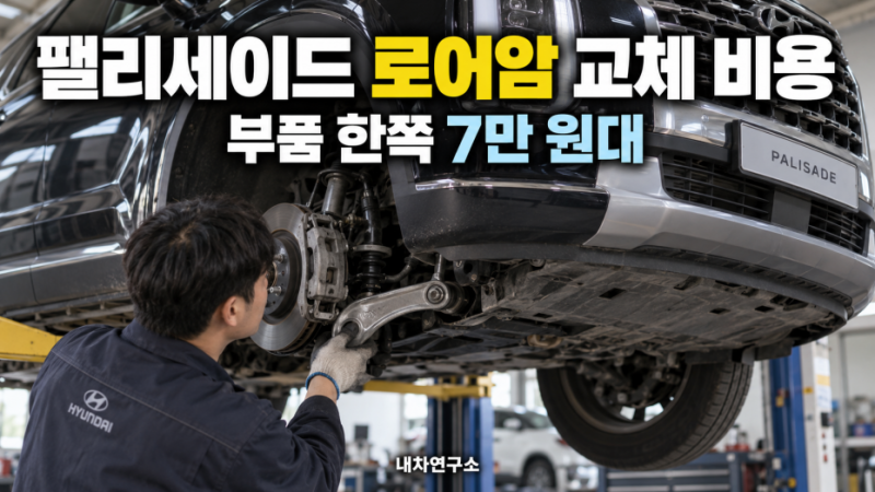 팰리세이드 로어암 교체 비용, 부품은 한쪽 7만 원대인데 견적은 왜 더 나올까?